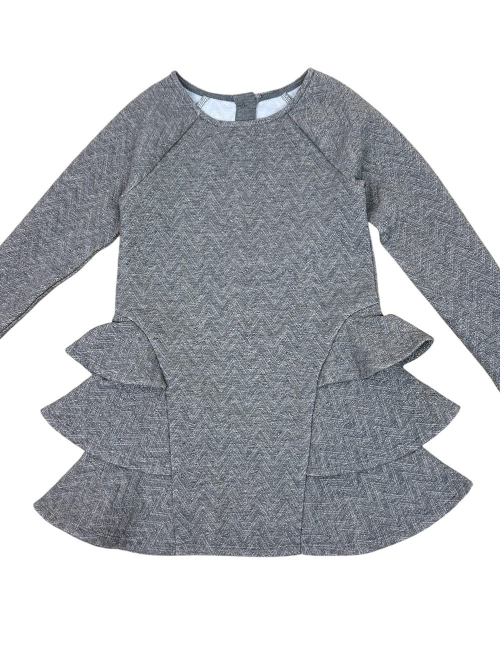 Cat & Jack GirlsChevron Sparkle Long Sleeve Dress NWT